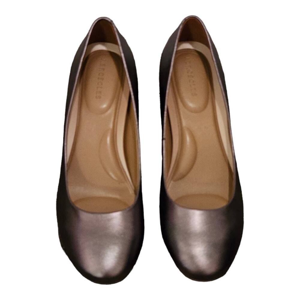 Aerosoles Metallic Bronze‎ Bette Comfort InSole Block Heels Pumps Size 11 new!